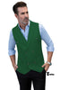 Fashion Men’s Suit Vest Regular Fit Peak Lapel Waistcoat Wedding Xs / Green