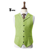 Fashion Men’s Vest Houndstooth Notch Lapel Waistcoat Xs / Mint Green Suit Vest