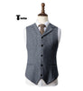 Fashion Men’s Vest Houndstooth Notch Lapel Waistcoat Xs / Navy Suit Vest