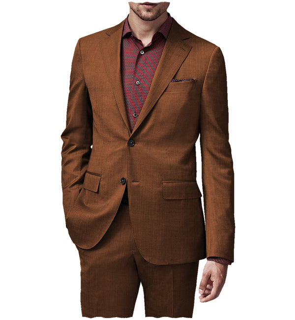2 Pieces Suit - Fashion 2 Pieces Mens Suit Flat Notch Lapel Tuxedos For Wedding (Blazer+Pants)