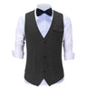 Suit Vest - Vintage Classical Mens Regular Fit Tweed Herringbone V Neck Suit Vest