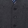 Suit Vest - Vintage Classical Mens Regular Fit Tweed Herringbone V Neck Waistcoat