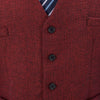 Suit Vest - Vintage Classical Mens Regular Fit Tweed Herringbone V Neck Waistcoat