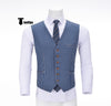 Fashion Men’s Printed Polka Dots Vest V-Neck Waistcoat Xs / Blue Suit