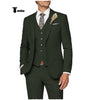 Casual Men’s 3 Pieces Mens Suit Notch Lapel Linen For Wedding (Blazer + Vest + Pants) Xs / Hunt