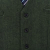 Suit Vest - Vintage Classical Mens Regular Fit Tweed Herringbone V Neck Waistcoat