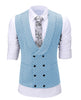 Suit Vest - Fashion Men's Suit Vest Prom Print Shawl Lapel Suit Vest