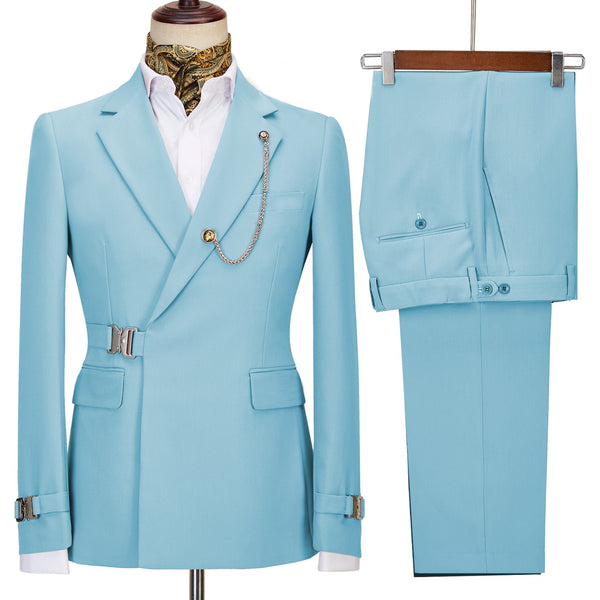 2-Piece Men's Suit with Metal Clasp