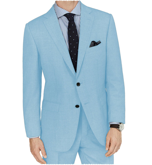 2 Pieces Suit - Formal 2 Pieces Mens Suit Flat Notch Lapel Tuxedos For Wedding (Blazer+Pants)