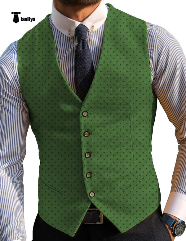 Suit Vest - Fashion Men's Suit Vest Prom Print V Neck Suit Vest