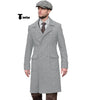 Vintage Trench Coat Men Double Breasted Notch Collar Herringbone Tweed Slim Fit Winter Wedding Xs /