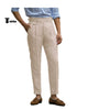 Leisure Men’s Suit Pants Cotton Linen Trousers For Wedding 29W X 28L / Beige