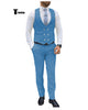 Double Breasted Formal 2 Pieces Mens Suit For Wedding(Vest + Pants) Xs / Blue Suit