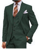 3 Pieces Suit - Formal Men's 3 Piece Regular Fit Peak Lapel Flat Men's Suit (Blazer+Vest+Pants)