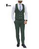 Double Breasted Formal 2 Pieces Mens Suit For Wedding(Vest + Pants) Xs / Hunt Green Suit