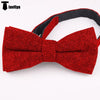 Formal Men’s Classic Design Herringbone Bow Tie Red Accessories