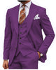 3 Pieces Suit - Formal Men's 3 Piece Regular Fit Peak Lapel Flat Men's Suit (Blazer+Vest+Pants)