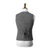 Fashion Men’s Vest Houndstooth Notch Lapel Waistcoat Suit Vest